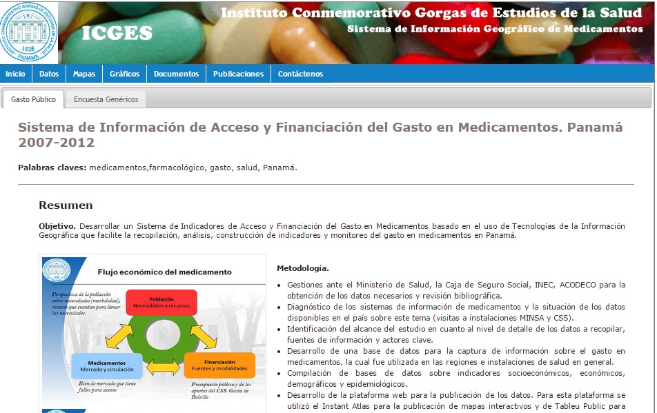 Sistema de Información de Acceso y Financiación del Gasto en Medicamentos. Panamá 2007-2012