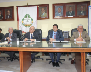 Autoridades de la Universidad de Panamá (UP) y del Instituto  Gorgas (ICGES). 